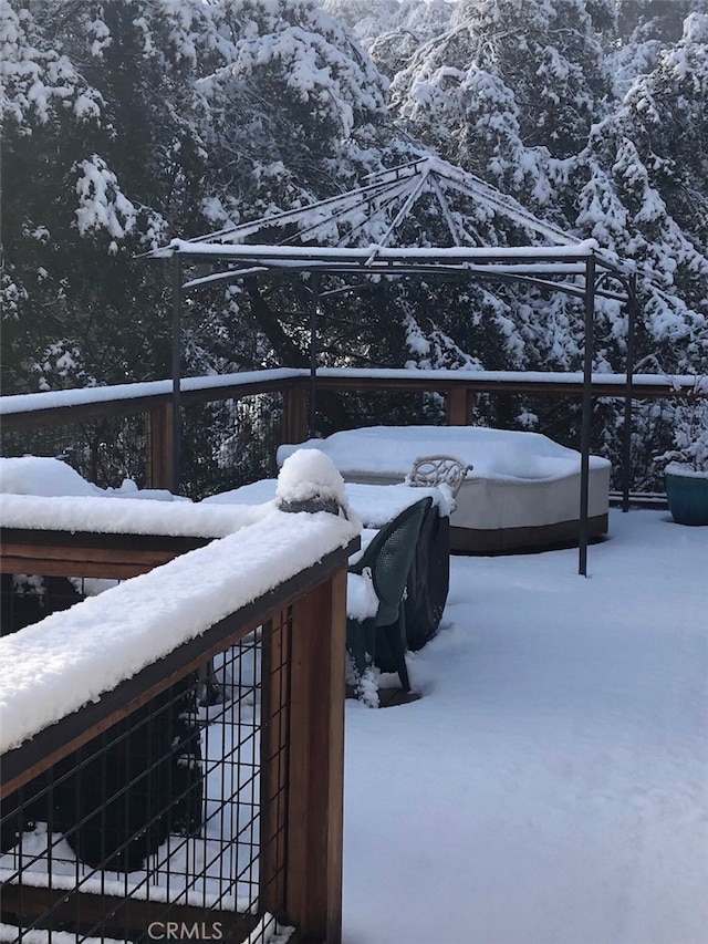 39309 Forest Park Ln, Oakhurst, CA 93644 - snow covered deck with a mountain view