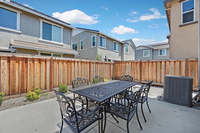 view of patio / terrace with central AC unit