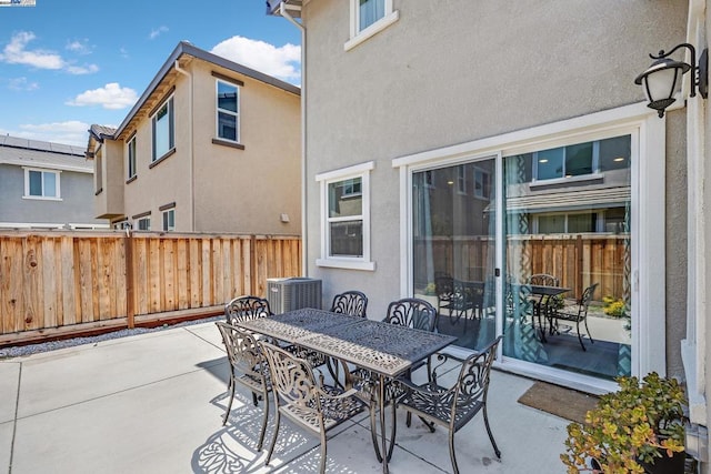 view of patio / terrace featuring central AC