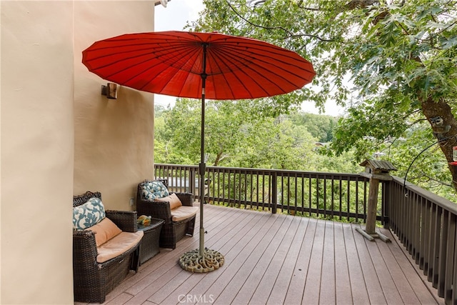 view of wooden deck