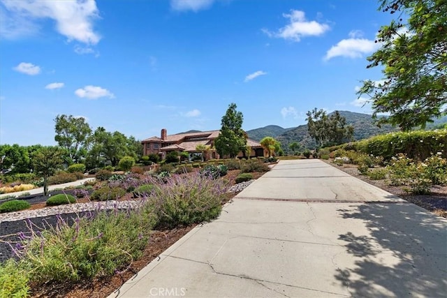 view of home's community featuring a mountain view