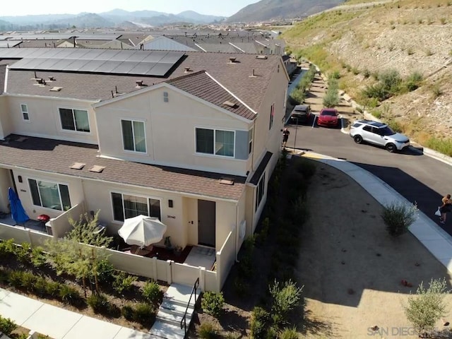 aerial view featuring a mountain view