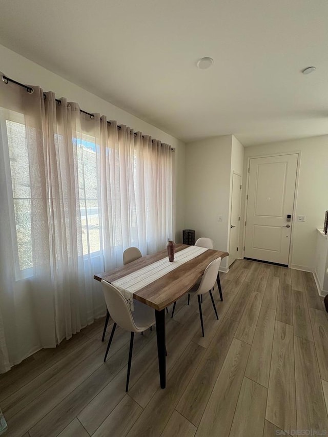 dining room featuring hardwood / wood-style flooring