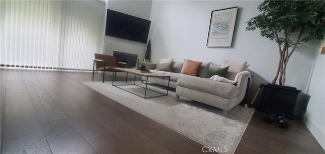 living room featuring hardwood / wood-style flooring