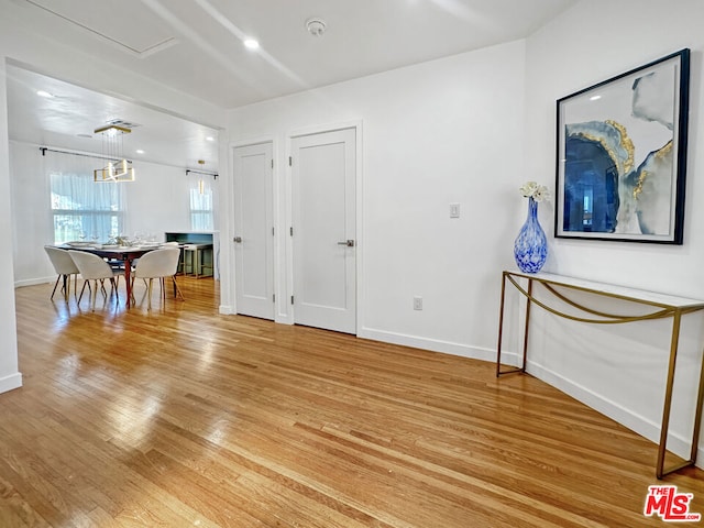 entrance foyer featuring hardwood / wood-style flooring