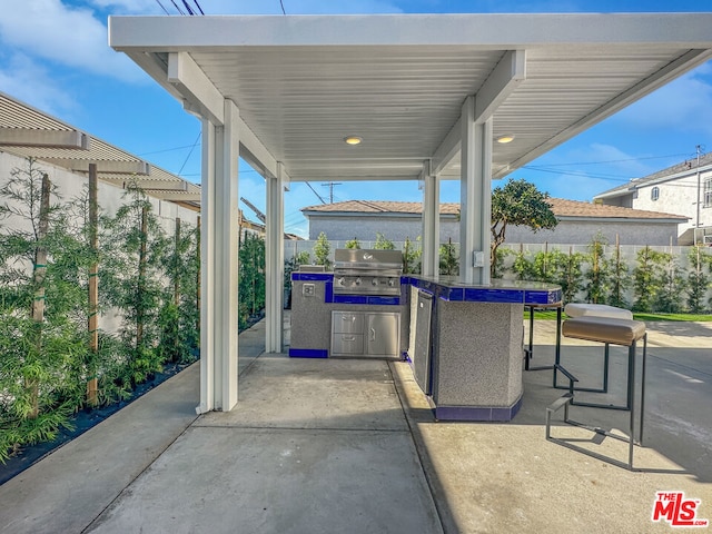 view of patio with grilling area