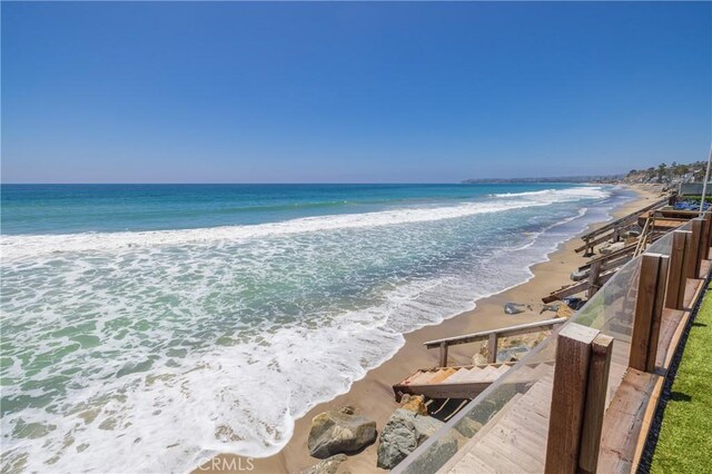 property view of water with a view of the beach