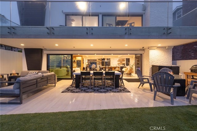 35651 Beach Rd, Dana Point, CA 92624 - view of patio / terrace with an outdoor hangout area