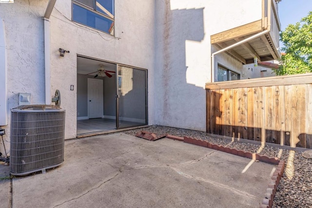 view of patio with central AC