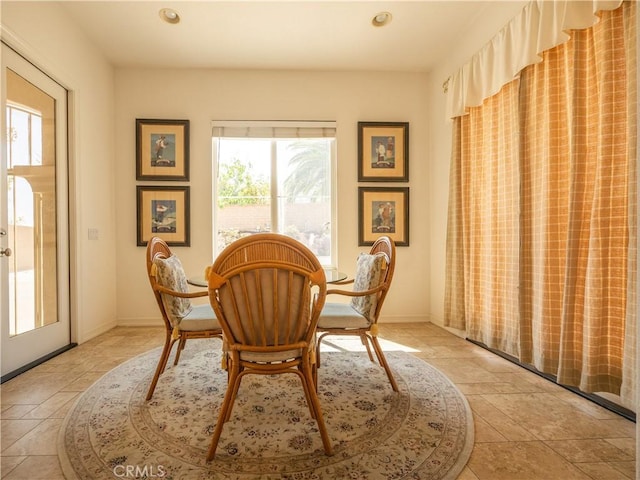 sitting room featuring a wealth of natural light