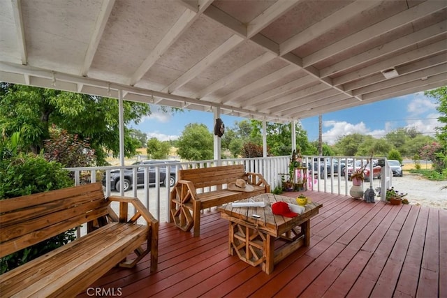 view of wooden deck