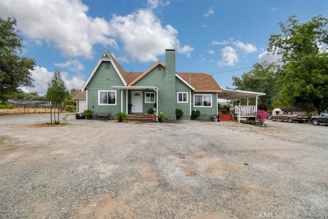 view of front of home with a porch