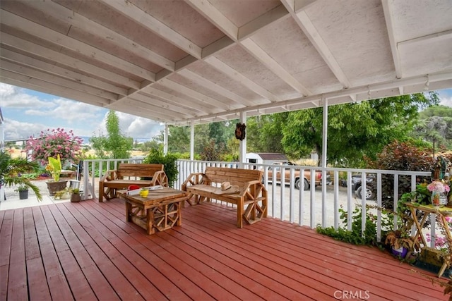 view of wooden deck