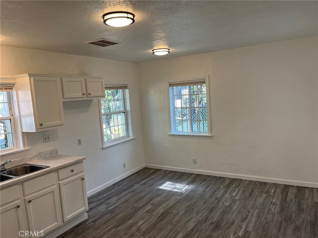 kitchen with a wealth of natural light and white cabinetry