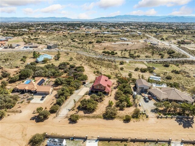 8187 Anaconda Ave, Oak Hills, CA 92344 - drone / aerial view with a mountain view, a rural view, and view of desert