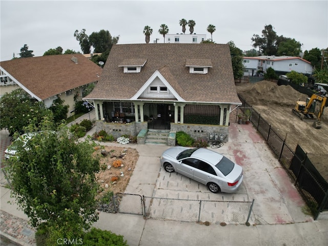 view of front of house featuring covered porch