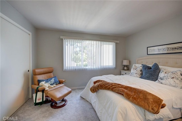 bedroom with carpet