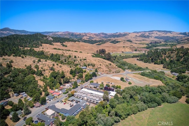 aerial view featuring a mountain view