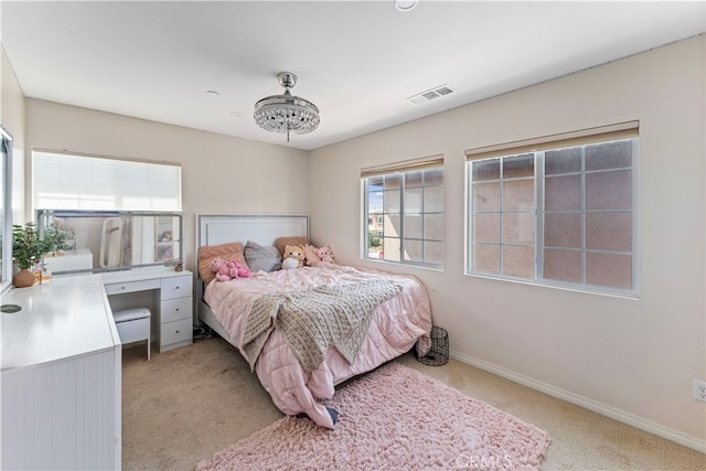 view of carpeted bedroom