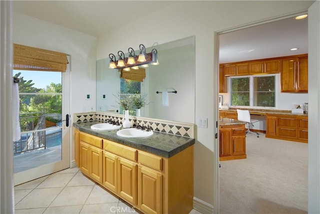 4347 Canyon View Ln, Palos Verdes Peninsula, CA 90274 - bathroom featuring double vanity and healthy amount of natural light