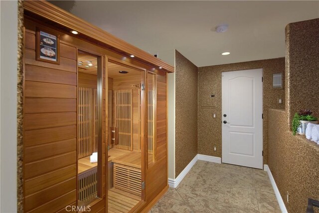 4347 Canyon View Ln, Palos Verdes Peninsula, CA 90274 - sauna / steam room featuring tile patterned floors and recessed lighting