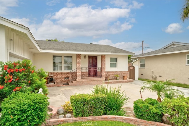 view of ranch-style home