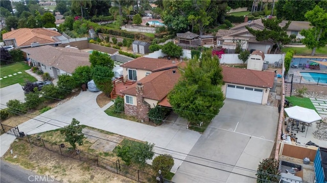 drone / aerial view featuring a residential view