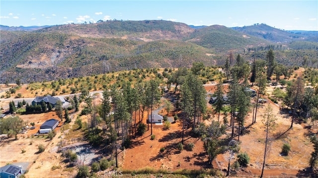 aerial view featuring a mountain view