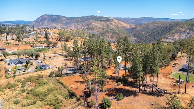 bird's eye view featuring a mountain view