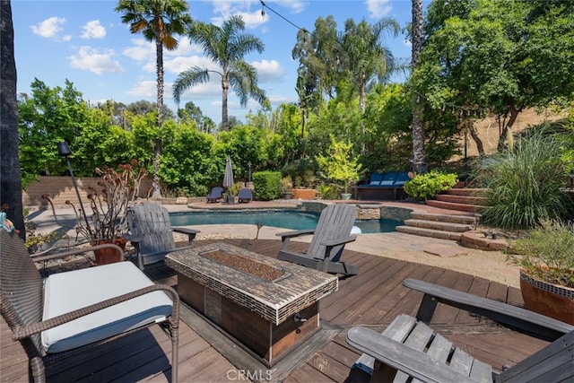 view of wooden deck