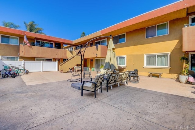 exterior space with a patio