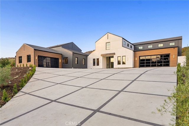 modern home with a garage