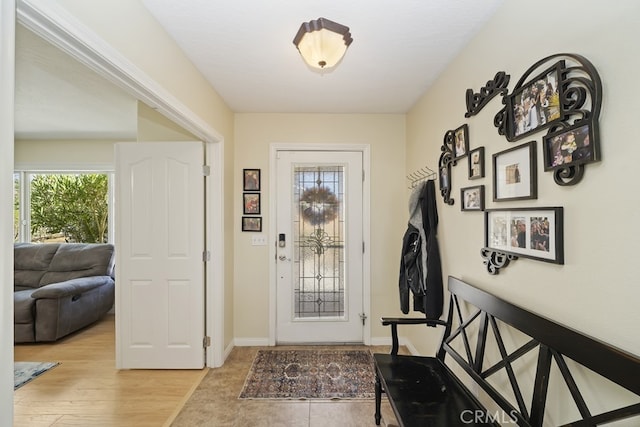 entrance foyer featuring light hardwood / wood-style flooring