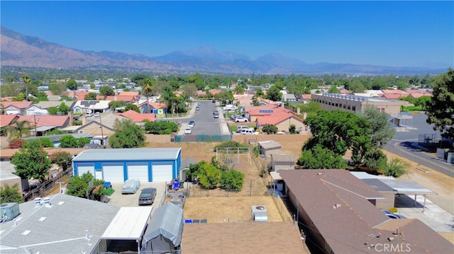 bird's eye view with a mountain view