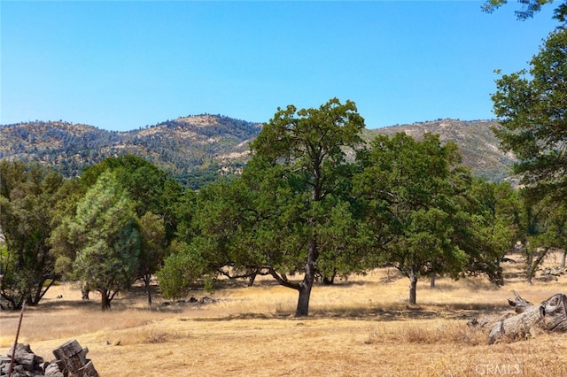 mountain view with a rural view