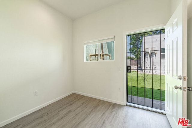 interior space featuring light wood-type flooring