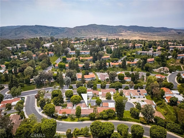 bird's eye view featuring a mountain view