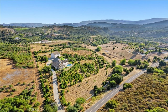 aerial view featuring a mountain view