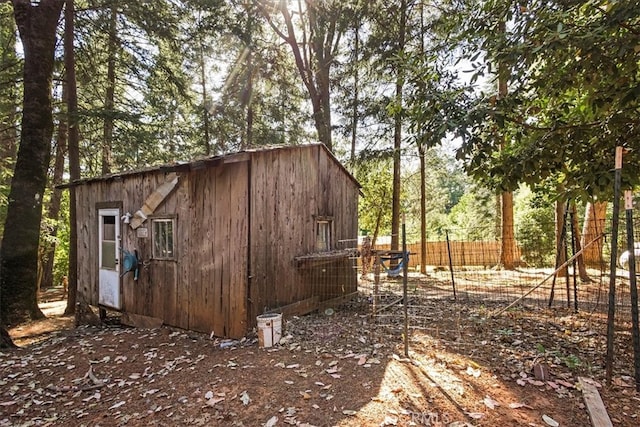 view of outdoor structure