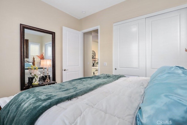 bedroom featuring a closet