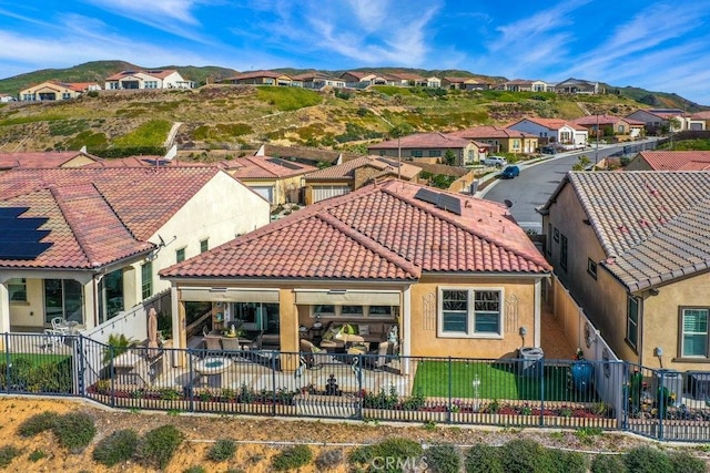 bird's eye view featuring a mountain view