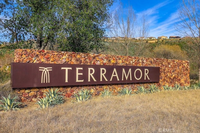 view of community sign