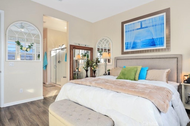 bedroom featuring wood-type flooring