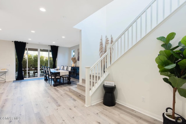 interior space featuring light hardwood / wood-style flooring