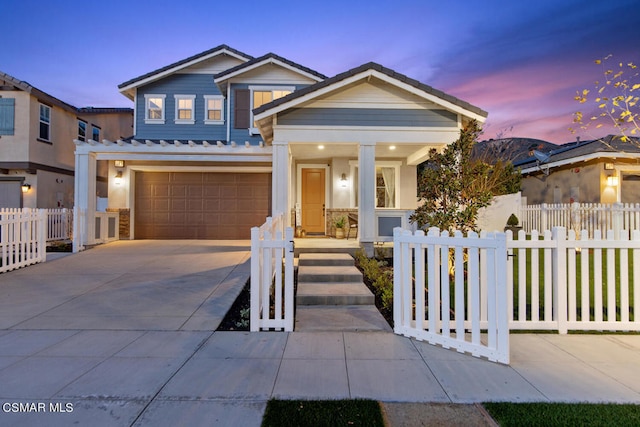 view of front of home featuring a garage