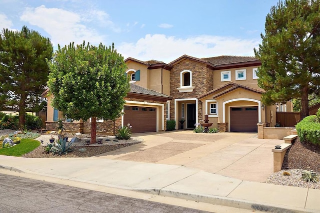 view of front facade featuring a garage