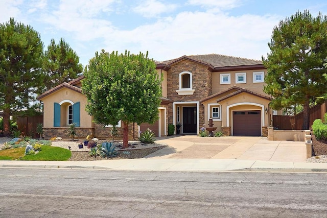 view of front of home featuring a garage