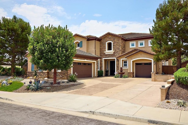 view of front of house featuring a garage