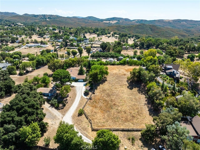 aerial view featuring a mountain view