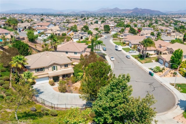 aerial view featuring a mountain view